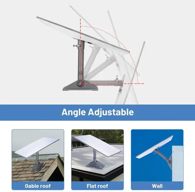 Alt view image 7 of 7 - Yescom Starlink Mount Gen 3 Pivot Mounting Kit Roof Heavy Duty Adjustable Angle Bracket Pole Adapter
