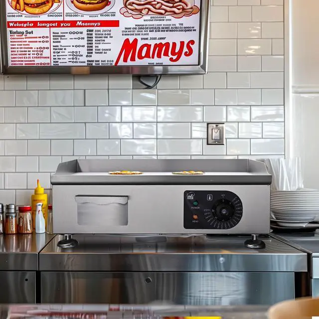 Alt view image 2 of 7 - WeChef 3000W 22" Electric Griddle Countertop Commercial Flat Top Hot Plate Restaurant BBQ Grill