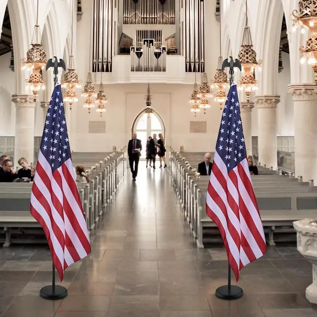 Alt view image 4 of 7 - Yescom 4 Pack 6 Ft Sectional Indoor Flag Pole Kit Aluminum US Flag Eagle Finial