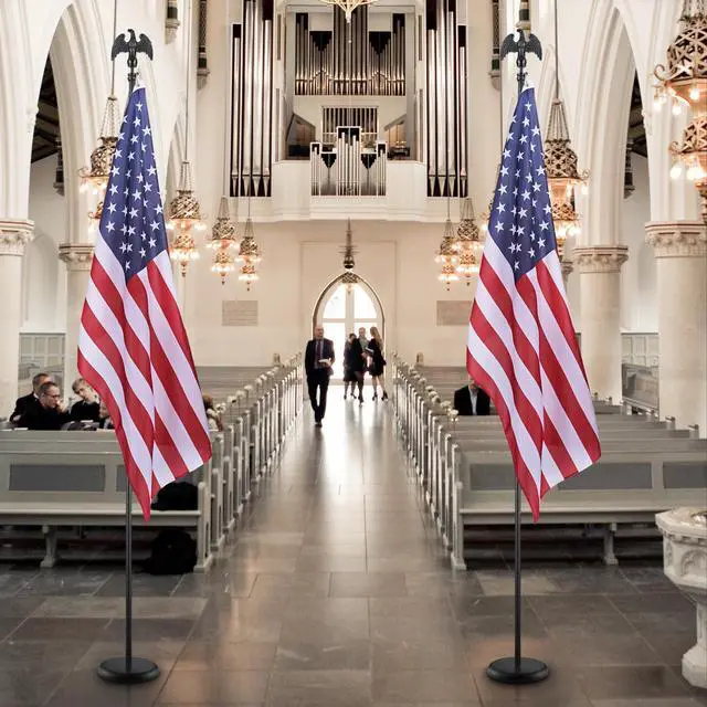 Alt view image 3 of 7 - Yescom 4 Pack 8Ft Sectional Indoor Flag Pole Kit Eagle Topper  3x5 Ft US Flag