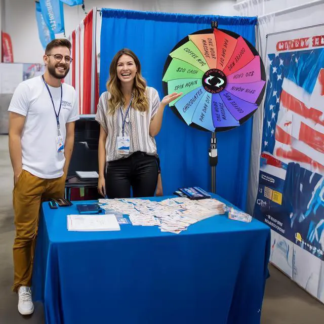 Alt view image 6 of 7 - WinSpin 36" Dual Use Prize Wheel Tabletop or Floor Stand Fortune Spinning Wheel for Tradeshow Carnival Game Wheel, Pinwheel Series