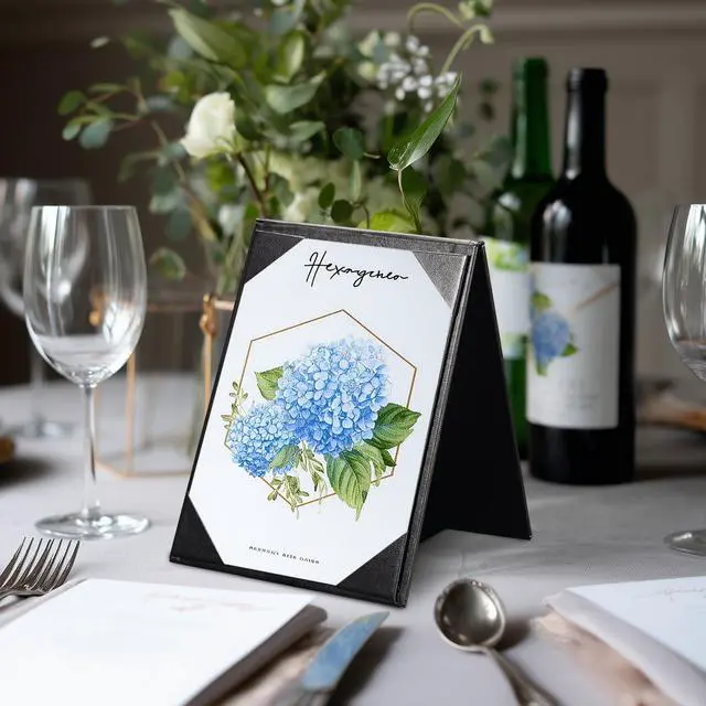 Alt view image 7 of 7 - WeChef 10 Pack 5"x7" Double-Sided Menu A-Frame Holder Table Tent Restaurant Cafe