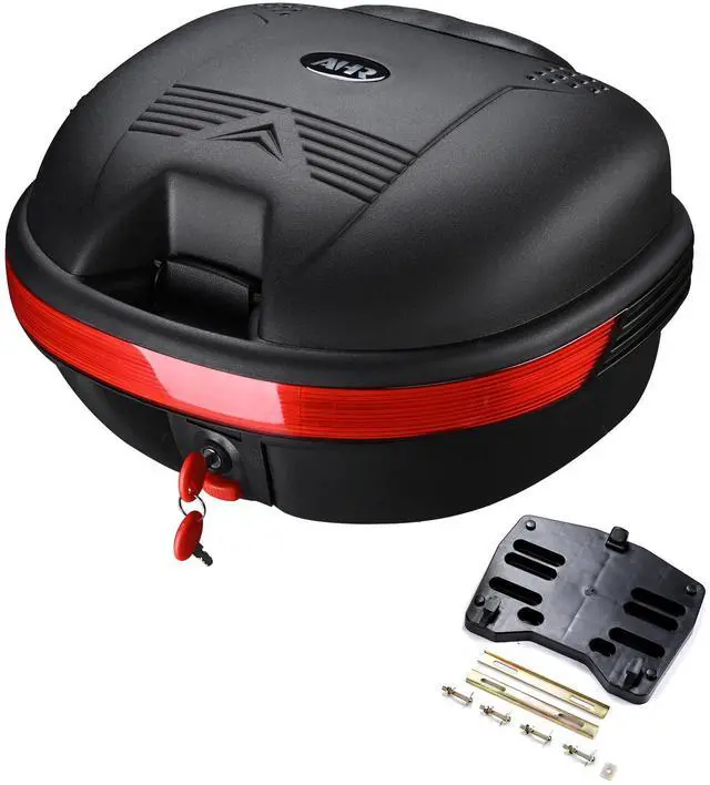Main image of AHR 30L Plastic Motorcycle Tail Box Scooter Luggage Holder Storage Lock Carrier Case