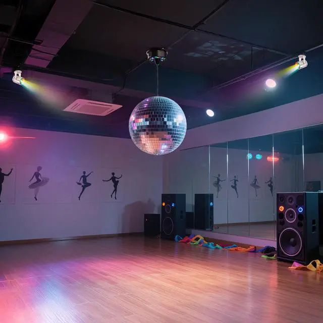 Alt view image 5 of 7 - Yescom 16" Large Disco Ball with Motor and Lights 6RPM Rotator & 2PCS 3W RGB Spotlights for 70s 80s Party DJ Bands Studio Event