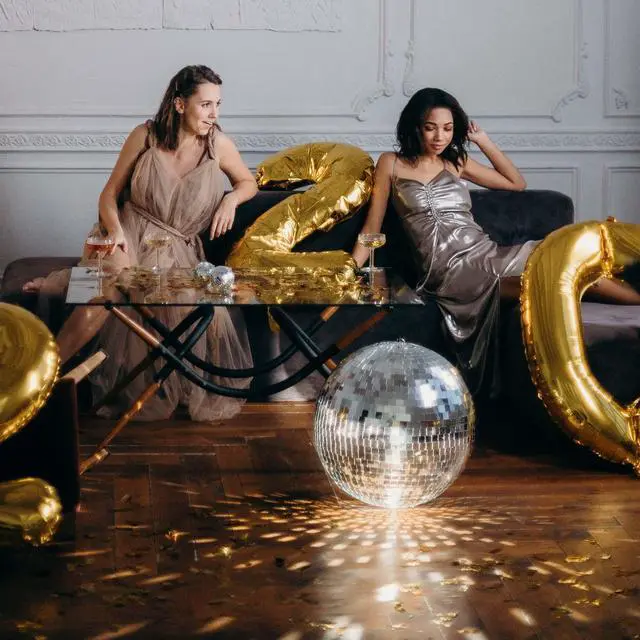 Alt view image 5 of 7 - Yescom 2PCS 12" Large Disco Ball Mirror Big Hanging Glass Decor for 70s 80s Party Events Wedding DJ Dance Club Stage Lighting Silver