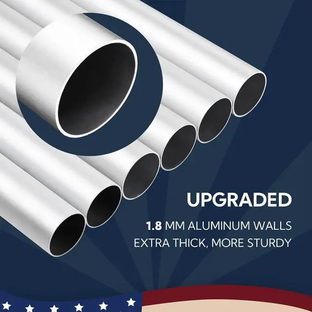 Alt view image 2 of 7 - Yescom Bravery 30ft 13 Gauge Sectional Flag Pole Kit w/ Solar Light Eagle Topper
