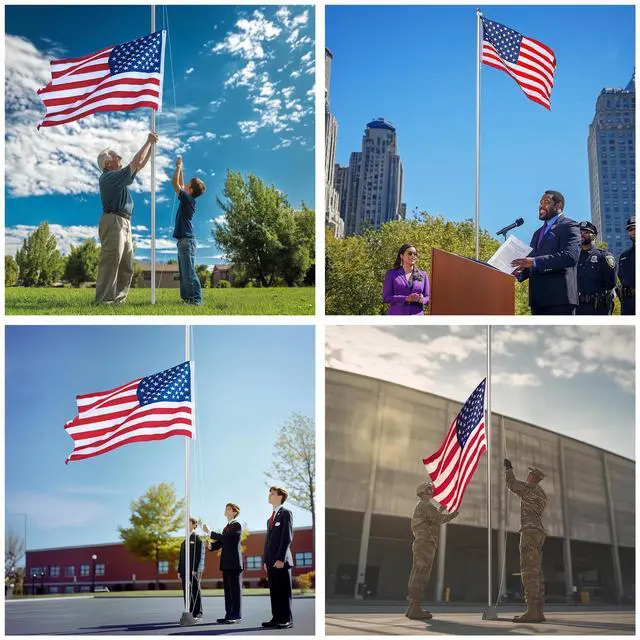 Alt view image 2 of 7 - Yescom Bravery 30ft 13 Gauge Sectional Flag Pole Kit Aluminum for Outside House