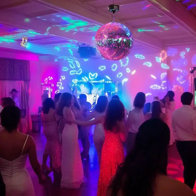 Alt view image 3 of 7 - Yescom 16" Large Disco Ball with Motor and Light 6RPM Rotator & 3W RGB Spotlight for 70s 80s Party DJ Bands Club Studio Event