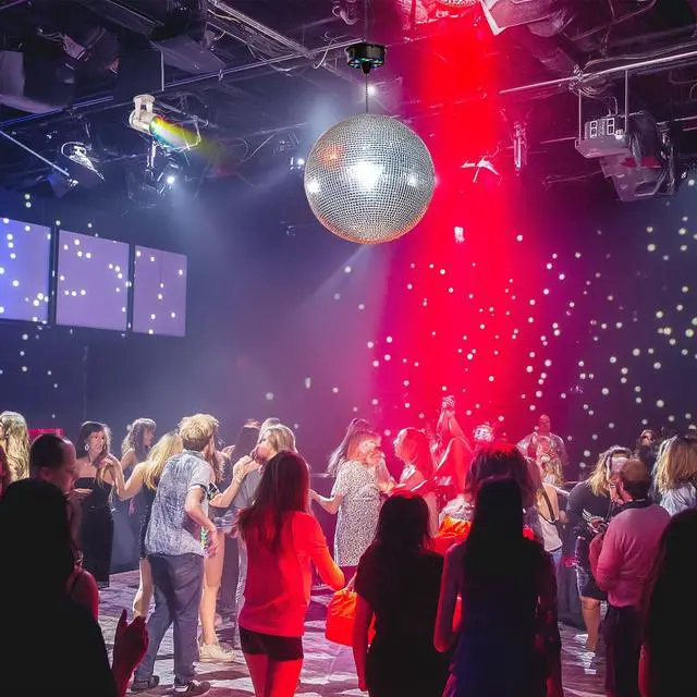 Alt view image 2 of 7 - Yescom 16" Large Disco Ball with Motor and Light 6RPM Rotator & 3W RGB Spotlight for 70s 80s Party DJ Bands Club Studio Event