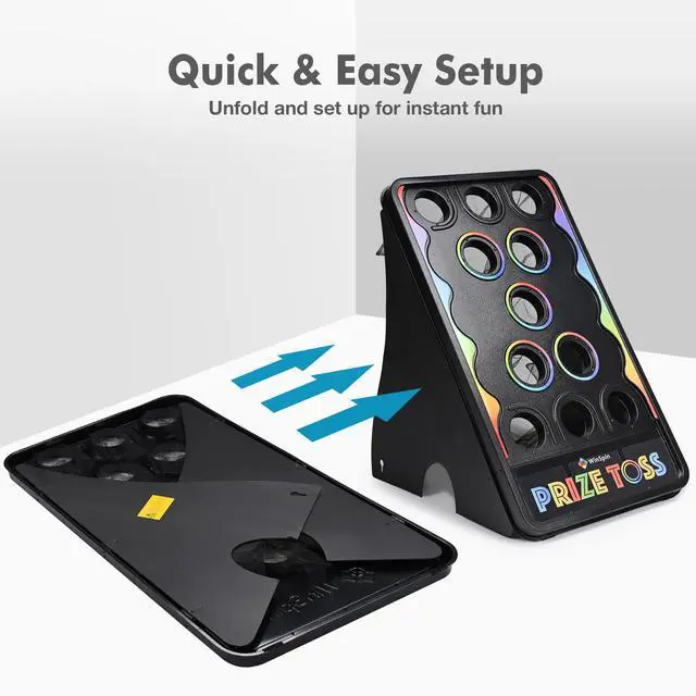 Alt view image 4 of 7 - WinSpin Bean Bag Toss Game Cornhole Board Set Prize Toss with 5 Bean Bags Stakes