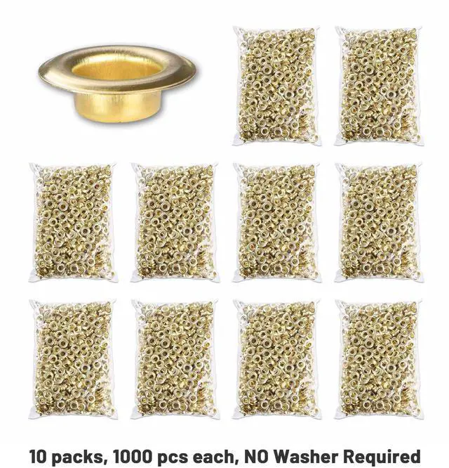 Alt view image 2 of 3 - Yescom Grommet Tool Kit with 10000 pcs 3/8" Brass Eyelets Auto-feeding Leather Hole Punch Set