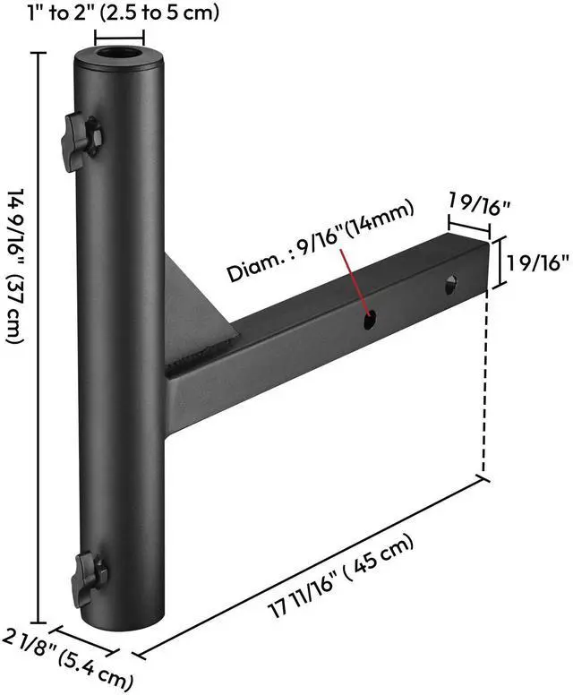 Alt view image 7 of 7 - 1 9/16" Hitch Mount Flag Pole Holder Bracket for Truck Car Trailer SUV RV Jeep Camper