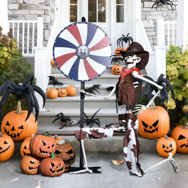 Alt view image 5 of 7 - Yescom Halloween Pirate Life Size Skeleton Cowboy Party Decoration Haunted House Props 2025