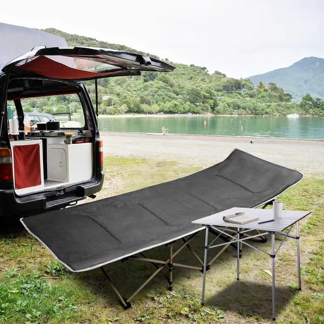 Alt view image 2 of 7 - Potable Folding Camping Cot Bed Carry Bag for Travel Home Lounging Office Rest