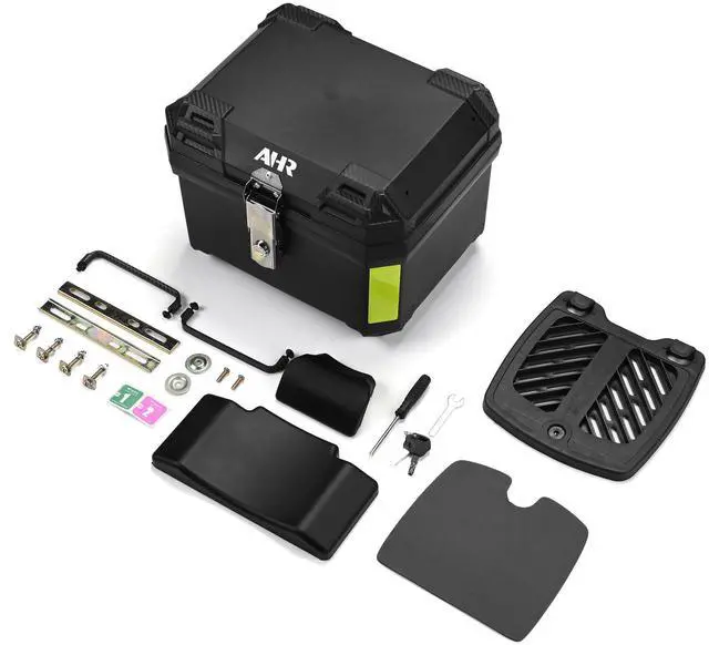 Alt view image 6 of 7 - AHR 36L Universal Motorcycle Tour Tail Box Scooter Trunk Storage Security Lock