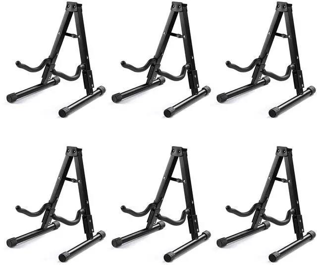 Main image of Yescom 6 Pcs Folding Guitar Stand Floor A-Frame w/ Foam Arms Instrument Display Universal for Acoustic Electric Bass