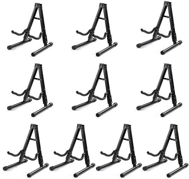 Main image of Yescom 10 Pcs Folding Guitar Stand Floor A-Frame w/ Foam Arms Instrument Display Universal for Acoustic Electric Bass