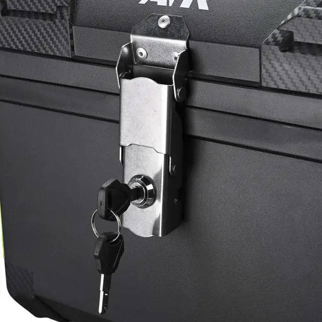 Alt view image 6 of 7 - AHR 45L Universal Motorcycle Tour Tail Box Scooter Trunk Storage Safety Lock