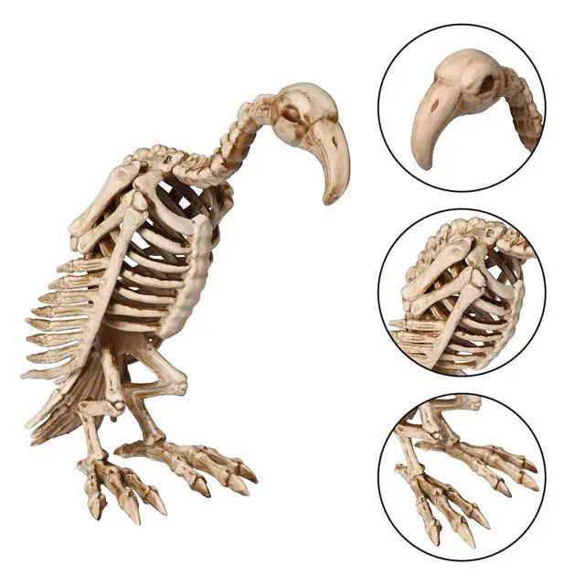 Alt view image 6 of 7 - Yescom 5.4 Ft Life Size Cowboy Skeleton with Vulture & Owl Skeleton Halloween Decorations Party 2025