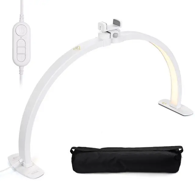 Main image of Byootique 40W Foldable Half Moon Nail Desk Lamp LED Nail Tech Light Phone Holder With Carry Bag For Manicure Beauty Salon Home Spa