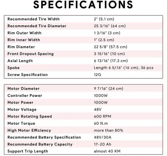 Alt view image 4 of 7 - Yescom Electric bike Motor Kit 26"Front Wheel 48V 1000W Motor E-Bike Conversion Kit w/LCD Display