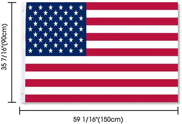 Alt view image 4 of 7 - 4-Pack 3x5 American Flags w/ Grommets ~ USA United States of America ~ US Stars