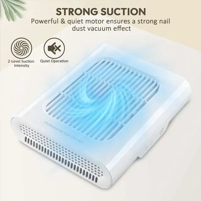 Alt view image 4 of 7 - Byootique 24W Nail Dust Collector Vacuum Cleaner Nail Vacuum Fan Nail Suction Dust Extractor with Reusable Filter for Nail Salon, Nail Artists, Nail Art Enthusiasts