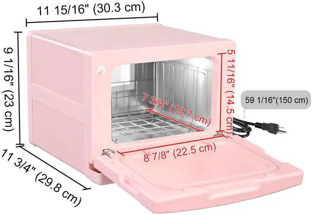 Alt view image 2 of 7 - Byootique 8L Pink Towel Warmer Cabinet 2-in-1 Facial Towel Heater Compact Facial Towel Heater  With UV Sterilizer Spa Nail Salon