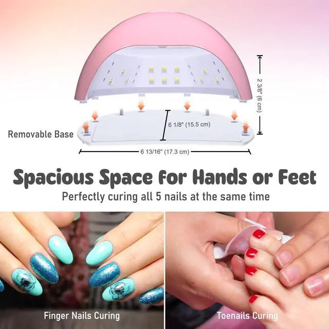 Alt view image 5 of 7 - Byootique UV LED Nail Lamp 135W Gel Polish Dry Curing Light Nail Lamp Dryer Gel Polish Light For Salon Home Nail Salon Beauty