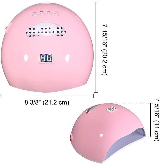 Alt view image 7 of 7 - Byootique UV LED Nail Lamp 135W Gel Polish Dry Curing Light Nail Lamp Dryer Gel Polish Light For Salon Home Nail Salon Beauty