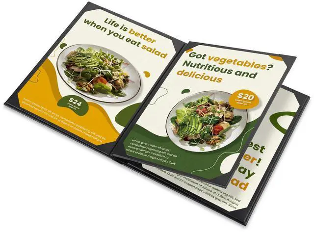 Alt view image 3 of 7 - WeChef 5 Pack Menu Covers 8.5"x11" 4 Views Faux Leather Cafe Restaurant Bars