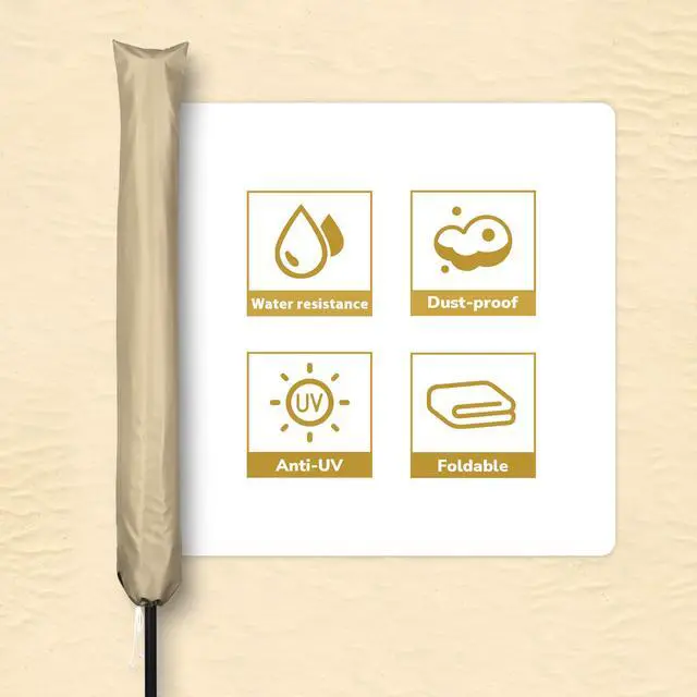 Alt view image 6 of 7 - Yescom 11 Ft 3 Tier Patio Umbrella with Protective Cover Crank Push to Tilt Poolside