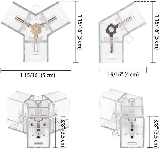 Alt view image 6 of 6 - LED Hexagon Light Connectors for LED Garage Light Copper Pin Car Detailing Gym