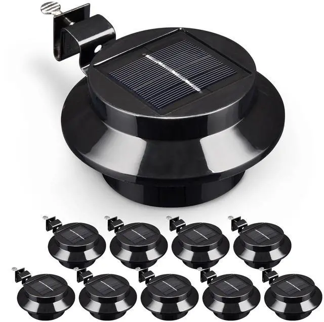 Main image of LED Solar Gutter Light Waterproof Outdoor Garden Fence Wall Lights 10 Packs
