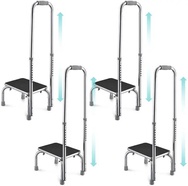 Main image of 4 Packs Medical Step Stool Non-Skid Steel Footstool with Handle for Seniors Kids