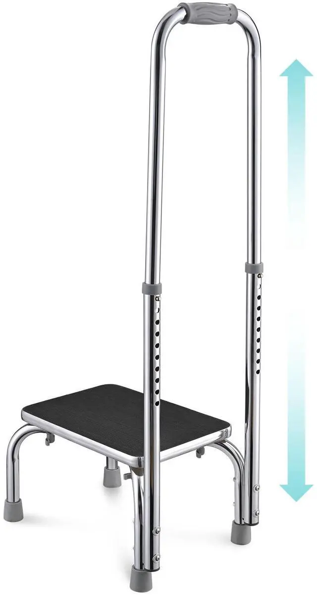 Main image of Medical Step Stool Non-Skid Steel Footstool with Handle Support for Seniors Kids