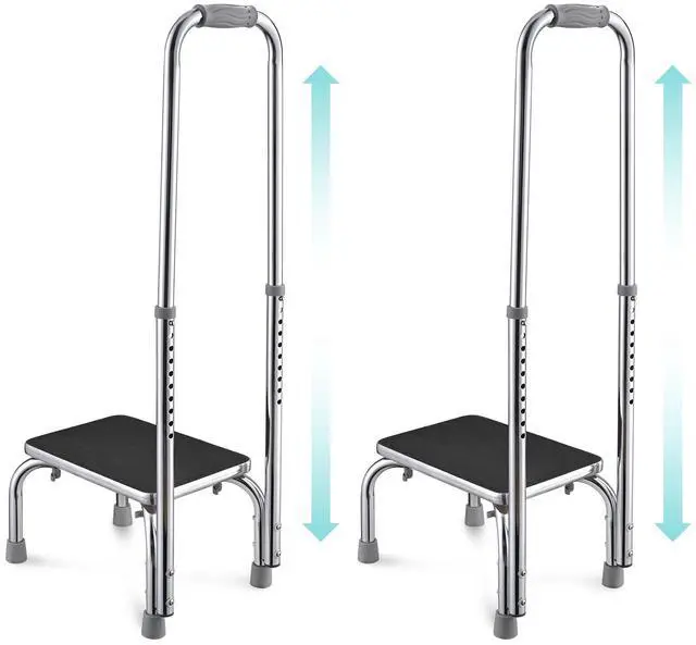 Main image of Medical Step Stool Non-Skid Steel Footstool with Handle for Seniors Kids 2 Packs