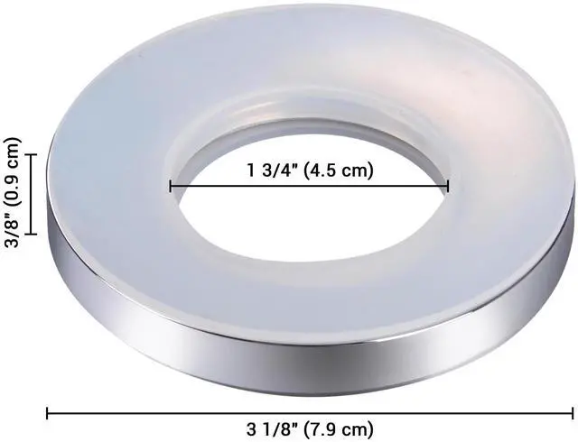 Alt view image 5 of 6 - Aquaterior Chrome Mounting Ring For Home Bathroom Glass Vessel Sink Drain Mount Support