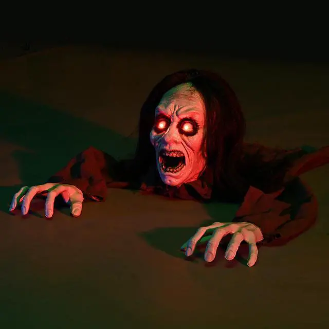 Alt view image 5 of 7 - Yescom Halloween Prop Zombie Groundbreaker w/ Sound & LED Eyes Party Decoration 2025