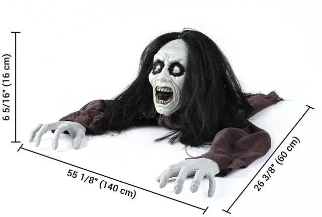 Alt view image 4 of 7 - Yescom Halloween Prop Zombie Groundbreaker w/ Sound & LED Eyes Party Decoration 2025