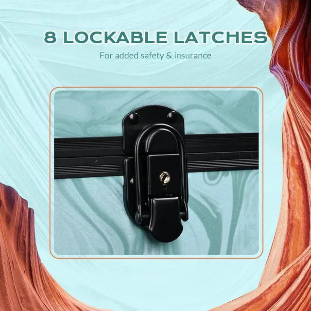 Alt view image 7 of 7 - Byootique Rolling Makeup Train Case 4in1 Cosmetic Trolley Organizer Travel Case Lockable Salon Barber Case Traveling Cart Trunk with Wheels for Makeup Artist Trave Nail,CoyoteButtes Vitality