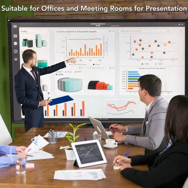 Alt view image 7 of 7 - 120" Portable Detachable Projector Screen with Stand Movie Projection 16:9 HD 1.1 Gain Home Theater