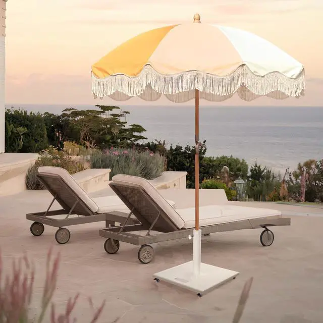 Alt view image 6 of 7 - LAGarden 20" Wheeled Umbrella Holder Tray 220Lb Capacity for Patio Umbrella Base Stand Outdoor Deck Poolside Garden Yard