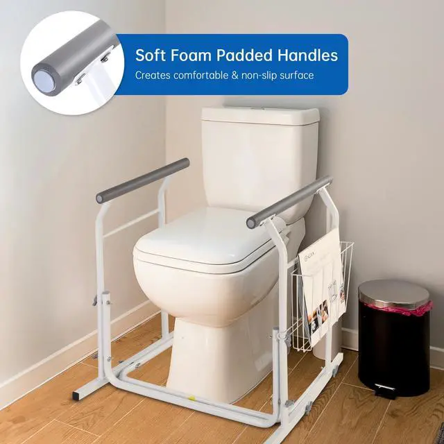 Alt view image 4 of 7 - Yescom Toilet Safety Rails Frame,Elderly Assistance Products Handles for Seniors Elderly Disabled