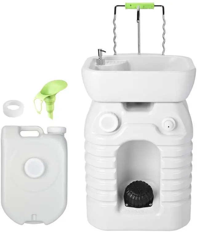 Main image of Yescom  45L Portable Camping Sink with Soap Dispenser & Towel Holder with Pump Safe Mobile Sink for RV Travel Outdoor