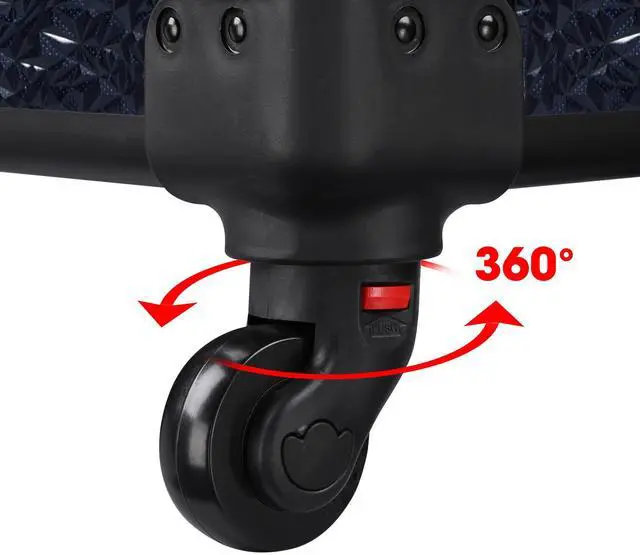 Alt view image 5 of 7 - Byootique Manicure Table Nail Desk & Rolling Makeup Train Case Kit Mermaid Black