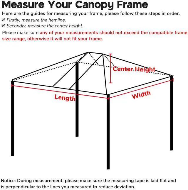 Alt view image 7 of 7 - Yescom 9.5x19 Ft Pop Up Canopy Replacement Top Cover Gazebo Tent UV Sunshade Outdoor