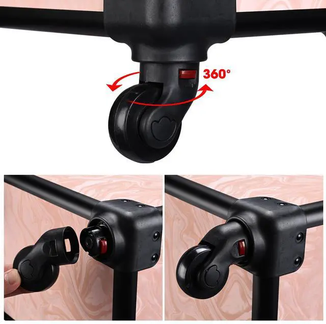 Alt view image 5 of 7 - Byootique Manicure Table Nail Desk & Rolling Makeup Train Case Kit Salon CB Dusk