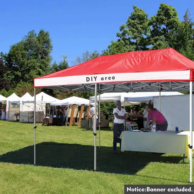 Alt view image 2 of 7 - Yescom 9.5x19 Ft Pop Up Canopy Replacement Top Cover Gazebo Tent UV Sunshade Outdoor