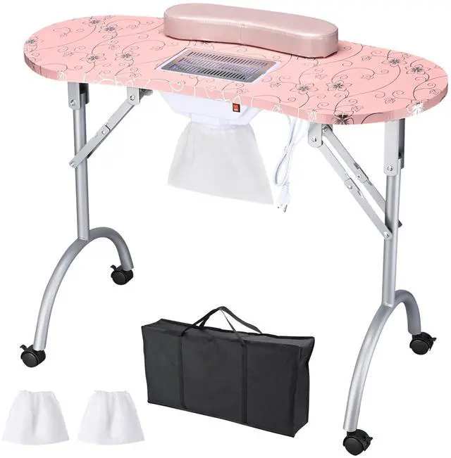 Main image of Byootique Portable Folding Manicure Nail Table Station Salon Desk Beauty Salon